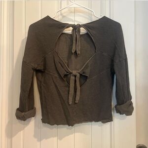 Lucky Brand Grey Crop Top